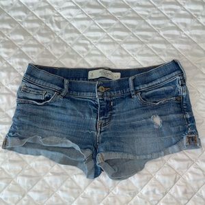 A&F distressed jean shorts